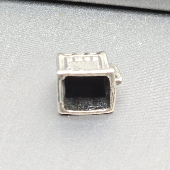 VTG Sterling Silver Slot Machine Charm 5/8" Hollow Figural Gambling Pendant - Picture 7 of 10